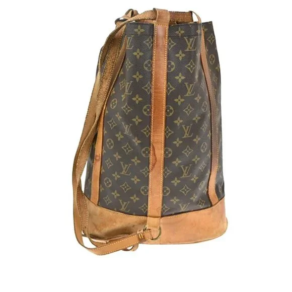 LOUIS VUITTON LV Randonnee GM Shoulder Bag Monogram Leather Brown M42244 62YH402 - Picture 4 of 15